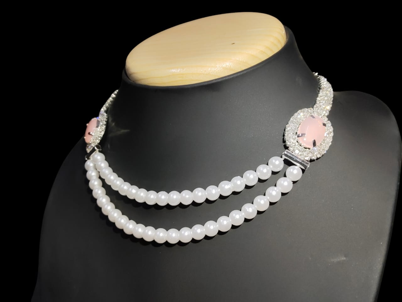 Pearl Beads Necklace(Pink)