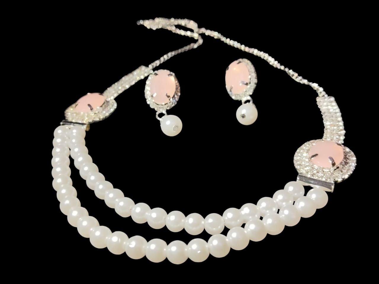 Pearl Beads Necklace(Pink)