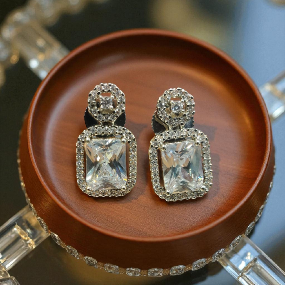 Pair of stone earrings