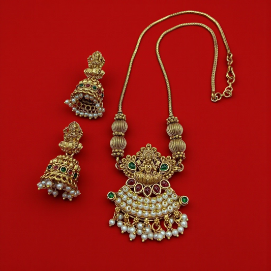 Elegant Lakshmi Design Necklace Set