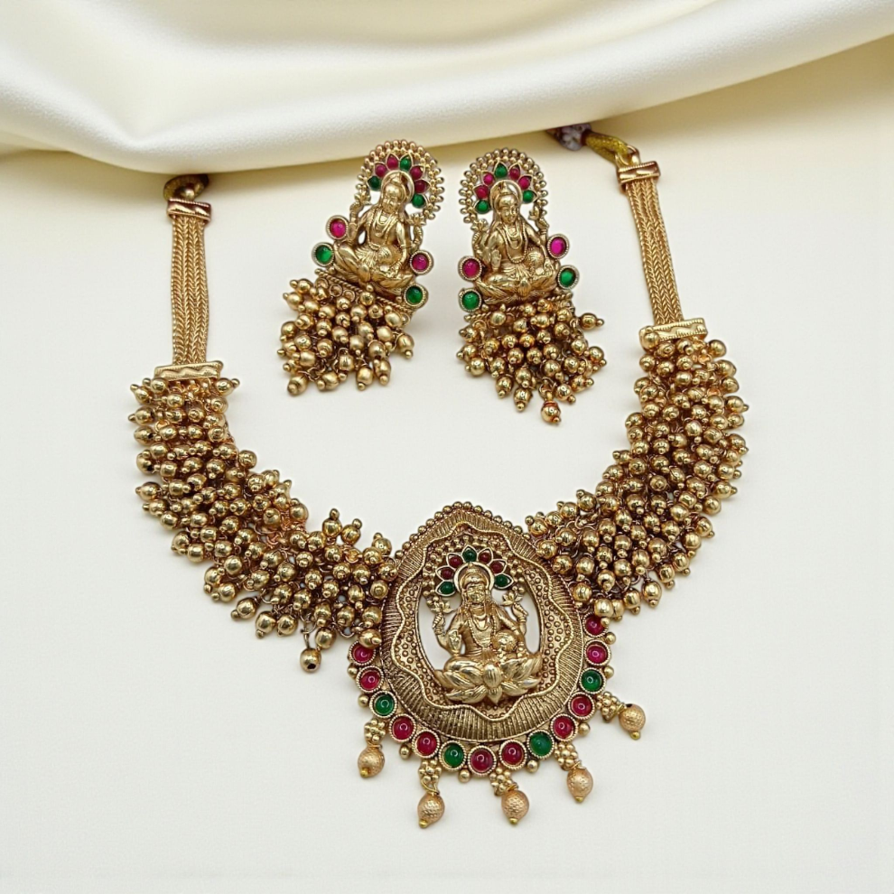 Lakshmi Temple Jewellery Set