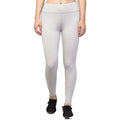 Generic Women's Polyester Solid Ankle Length High-Rise Tights (Light Grey)