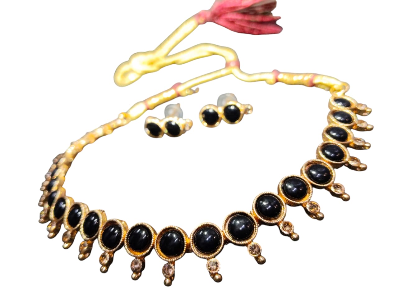 Black Colour Copper Plated Necklace Set