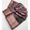 Generic Women's Cotton Silk Printed Saree With Unstitched Blouse 5.5Mtr (Multicolor)