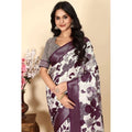 Generic Women's Cotton Silk Floral Printed Saree With Unstitched Blouse 5.5Mtr (Multicolor)