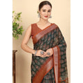 Generic Women's Cotton Silk Printed Saree With Unstitched Blouse 5.5Mtr (Multicolor)