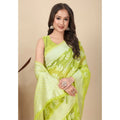 Generic Women's Art Silk Jacquard Printed Saree With Unstitched Blouse 5.5Mtr (Light Green)