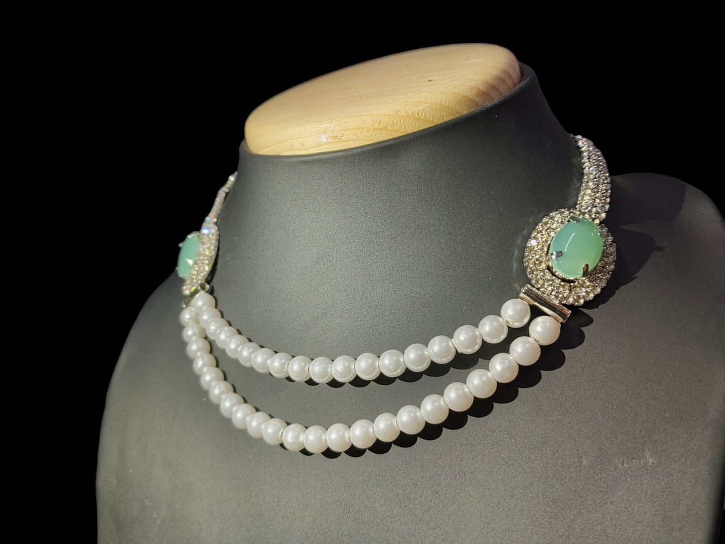 Pearl Beads Necklace(Blue)