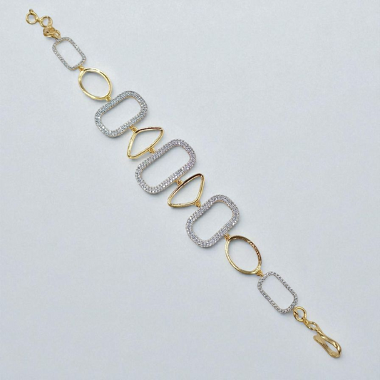 Glamorous Gold Plated AD Bracelet